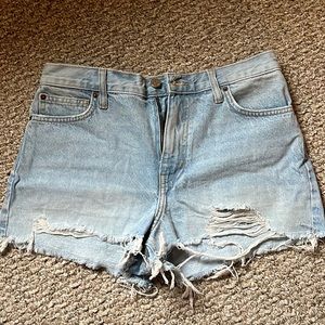 High Rise Denim Shorts